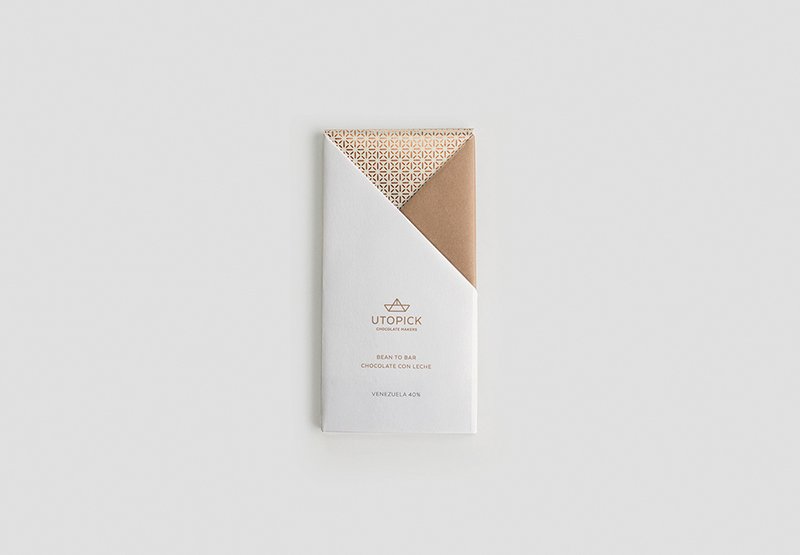 Il packaging per Utopick Chocolate progettato da Lavernia & Cienfuegos