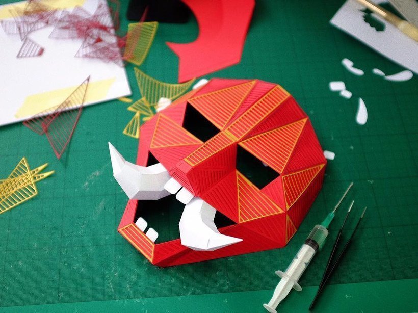 Le maschere di carta per il Grec Festival di Barcellona - Lobulo Studio