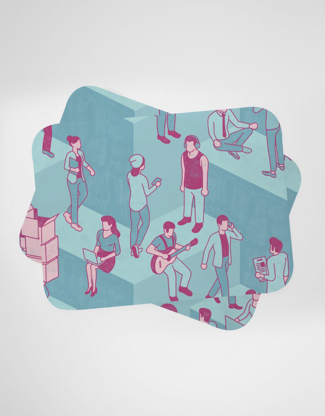MMMat_JacopoRosati_WeAreMoving_Acqua - Blog Printaly.com Illustrazione di Jacopo Rosati © PPPattern