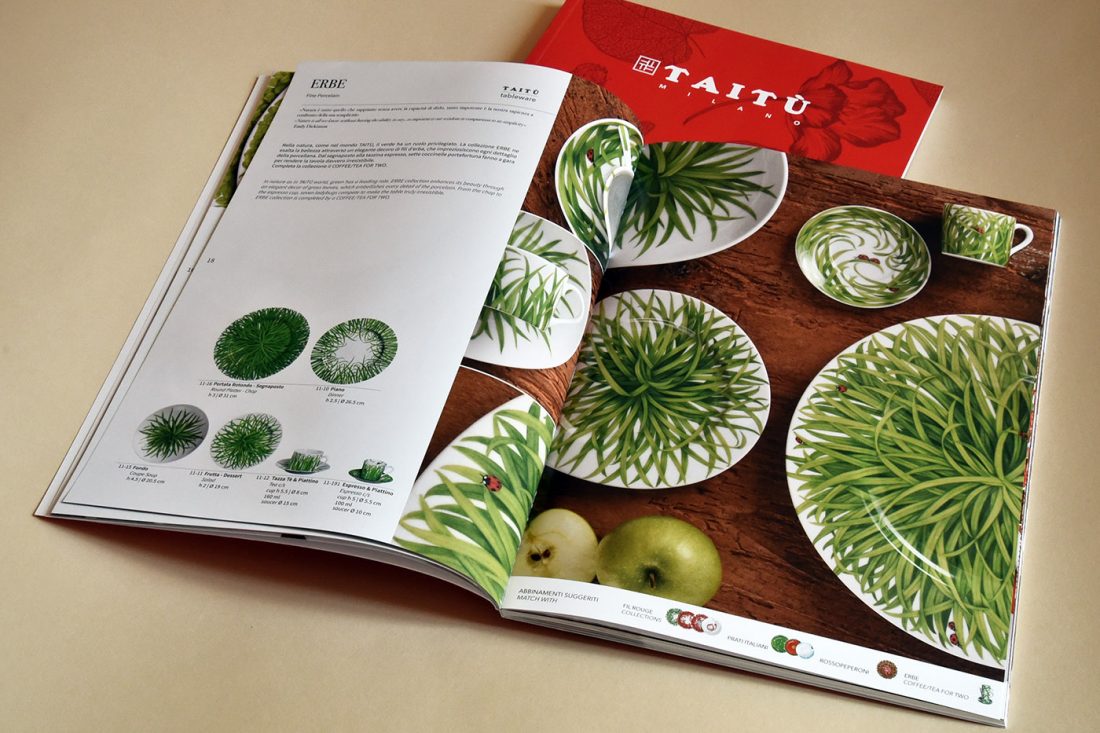 Taitù. Un coordinato visivo per l'azienda del design italiano.