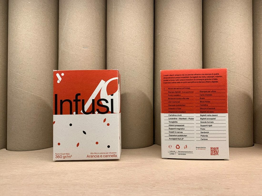 Packaging ecologici: confezione infusi 