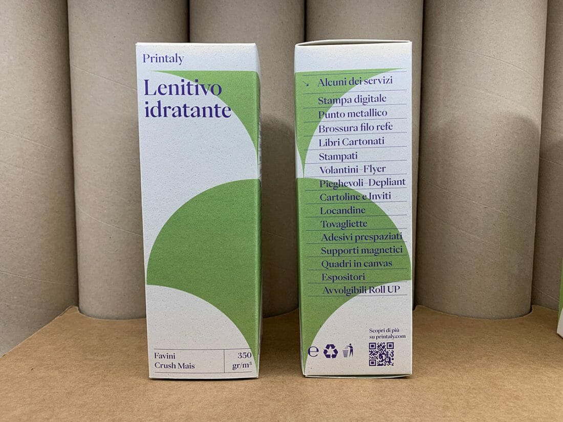 Packaging ecologici: confezione crema corpo 