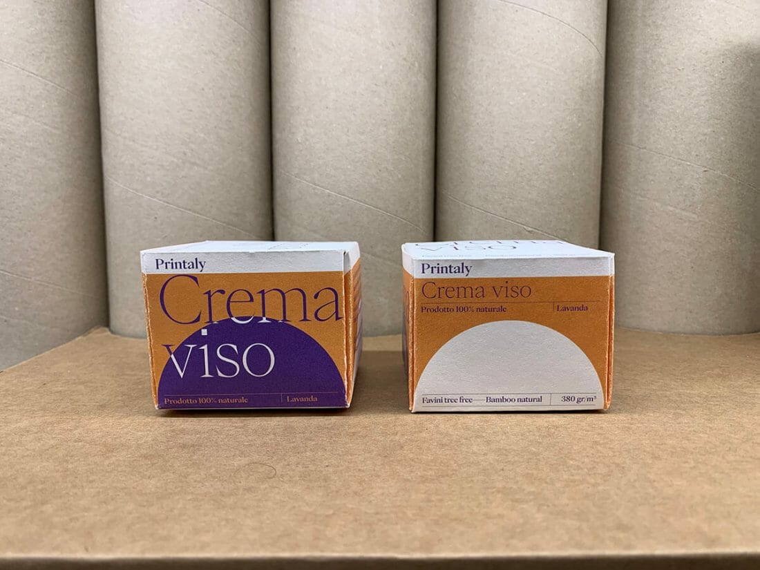 Packaging ecologici: confezione crema viso 