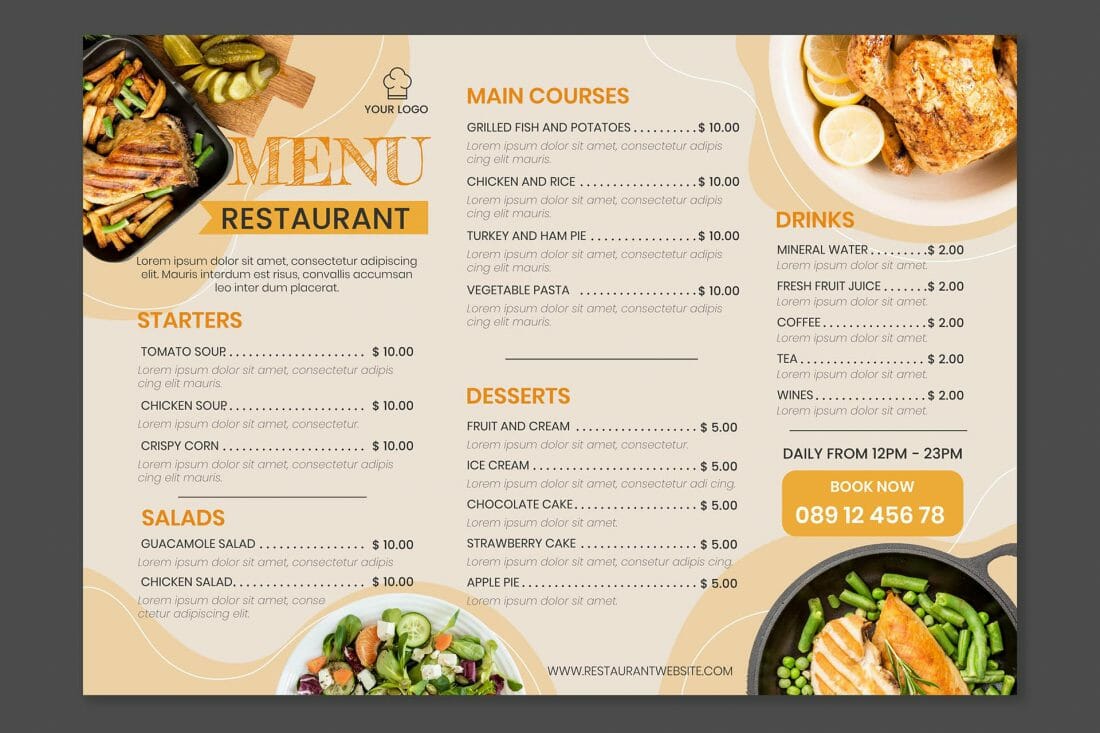 menu_tovaglietta - Blog Printaly.com Menù per ristorante a tovaglietta